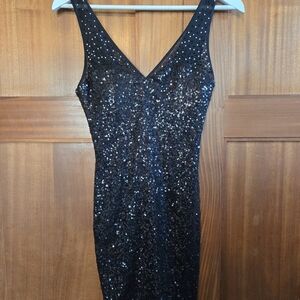 Love Reign Black Sequin Mini Dress